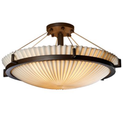 Porcelina Semi-Flush Bowl Suspension by Justice Design Group - Starlight Lighting USA and Canada
